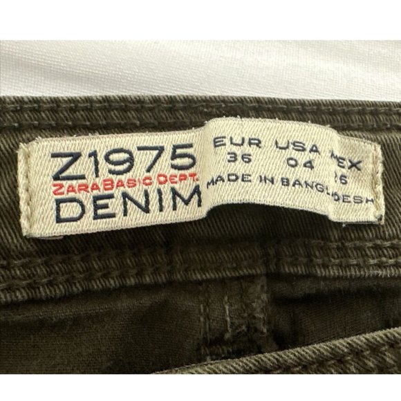 Zara‎ Women's Brown Pants Size 4 Skinny Jeans Zip Pockets - Picture 4 of 5